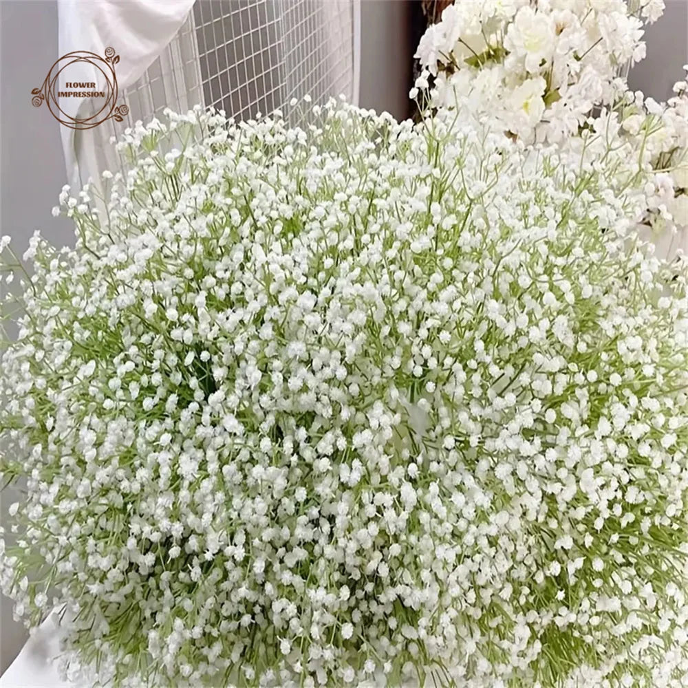  Artificiel Souffle De Bébé Fleurs Vrai Toucher Gypsophile Approprié Pour Mariage Mariée Fiançailles Maison Ornement Décoration De La Chambre - CHiCLiKi