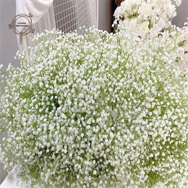  Artificiel Souffle De Bébé Fleurs Vrai Toucher Gypsophile Approprié Pour Mariage Mariée Fiançailles Maison Ornement Décoration De La Chambre - CHiCLiKi