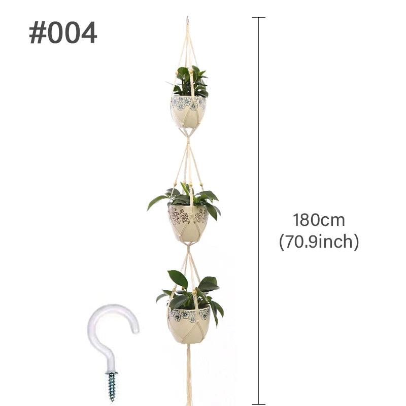 Support Suspendu cintres pour plantes en macramé faits à la main pour Plantes et Fleurs - CHiCLiKi