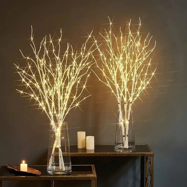 1 PC White Birch Branch Light LED Festive Lights Battery Operated For Christmas Party Wedding Decoration Twig Outdoor Lights - CHiCLiKi
