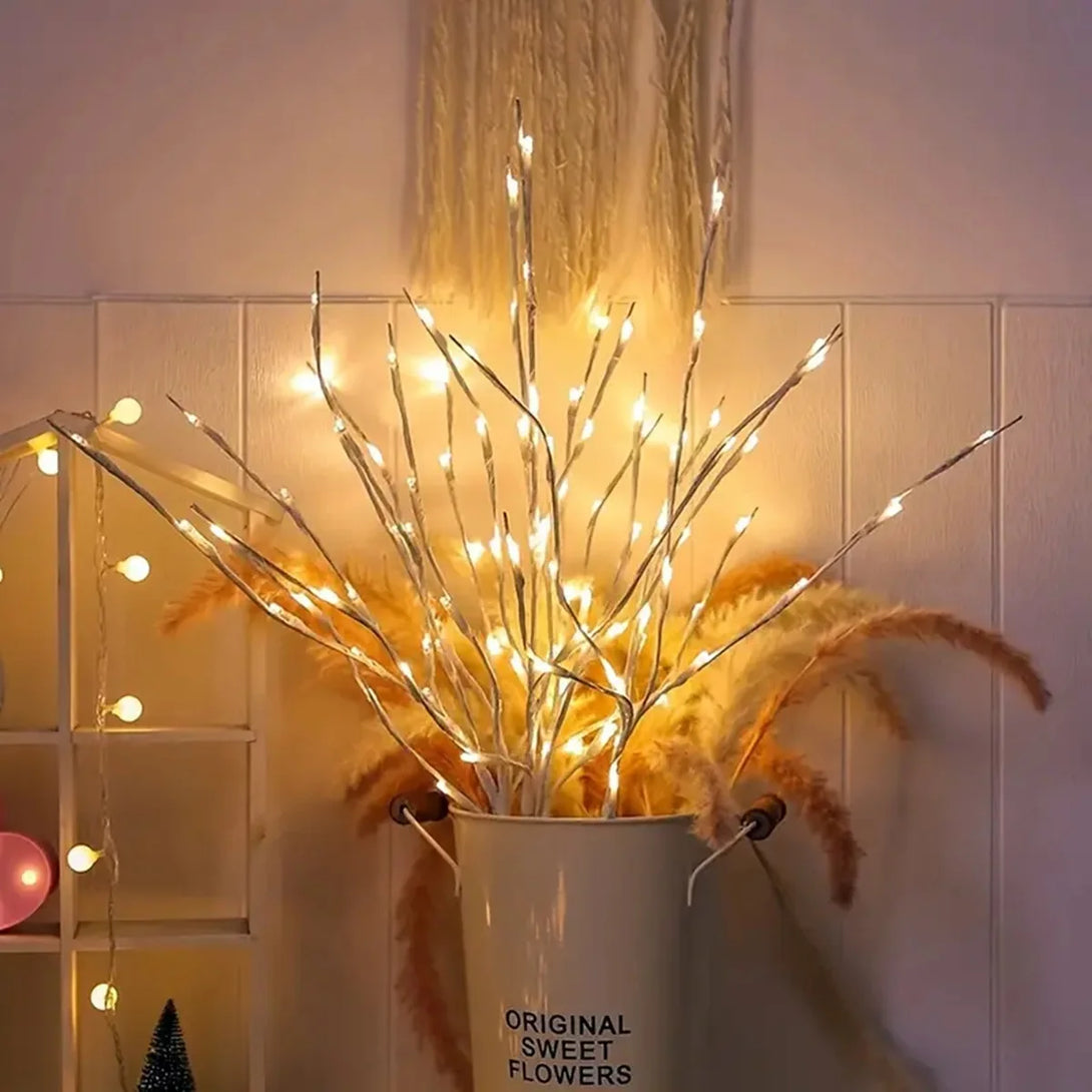 1 PC White Birch Branch Light LED Festive Lights Battery Operated For Christmas Party Wedding Decoration Twig Outdoor Lights - CHiCLiKi