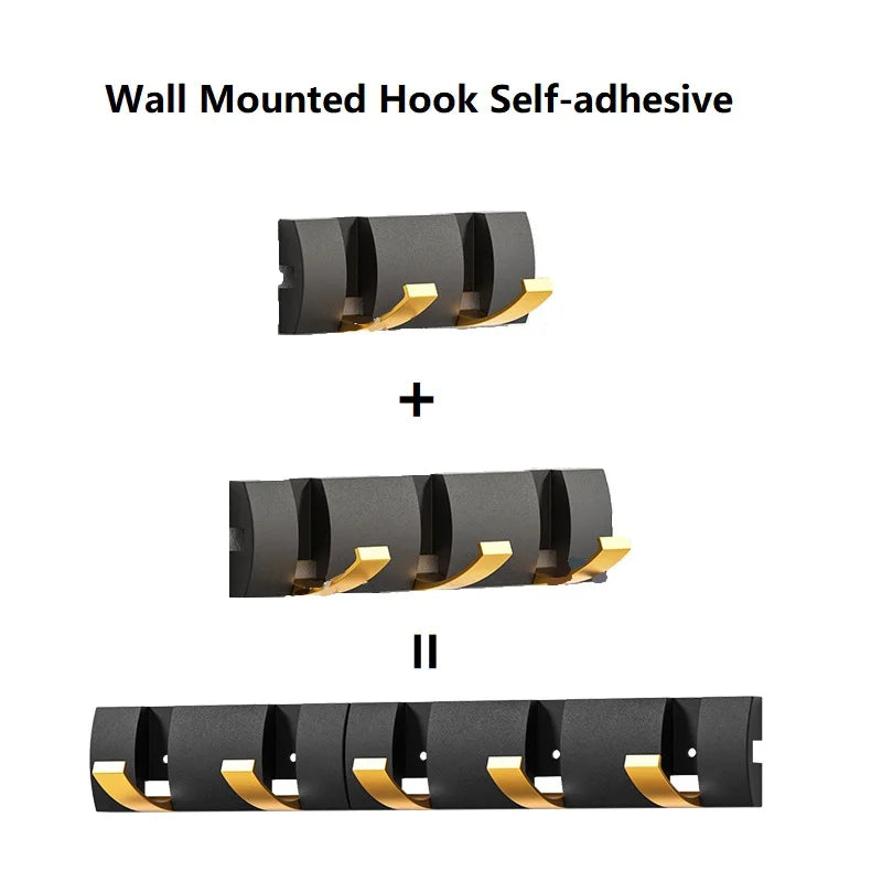 Invisible Wall Mounted Hook Self-adhesive Hook Wall Clothes Hanger Non Punching Hidden Hook Coat Robe Hook for Bathroom 1PCS - CHiCLiKi