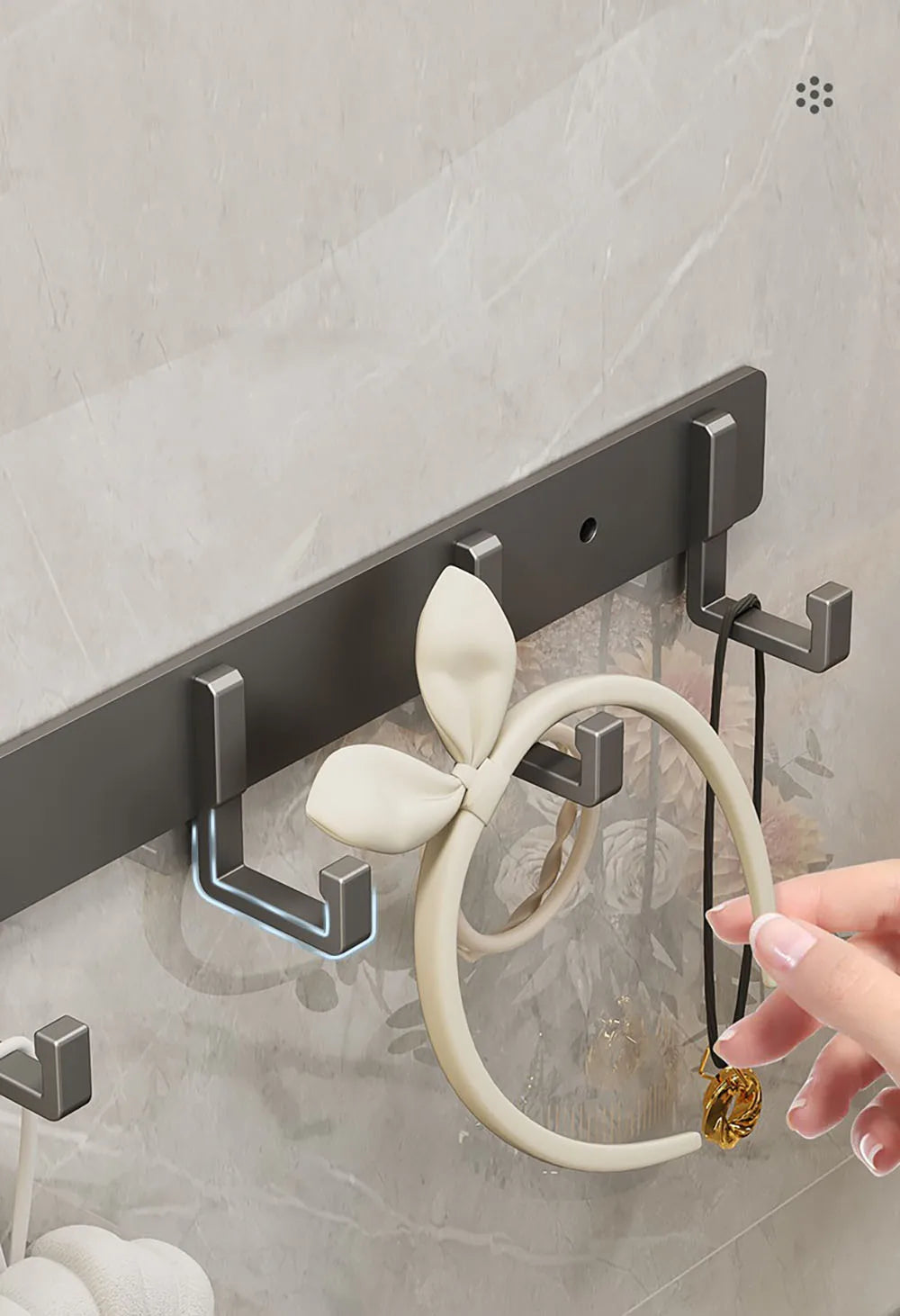 Porte Manteau Mural Porte Manteau Salle De Bain Avec Crochets Patères Porte Manteaux Pour Cuisine, Salle de Bain et Chambre - CHiCLiKi