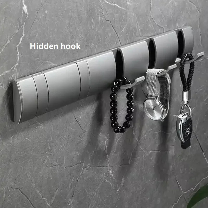 Invisible Wall Mounted Hook Self-adhesive Hook Wall Clothes Hanger Non Punching Hidden Hook Coat Robe Hook for Bathroom 1PCS - CHiCLiKi