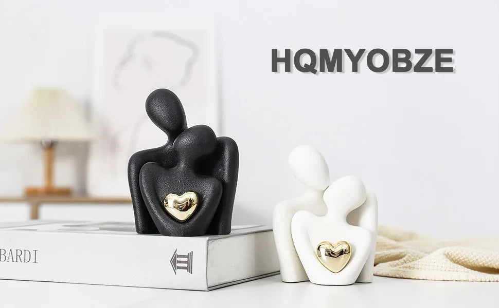 Décoration de chambre pour couples, décoration de meuble TV, cadeau en porcelaine, statue de couple et sculpture romantique, spectacle d’amour, centre de mariage Saint-Valentin, - CHiCLiKi