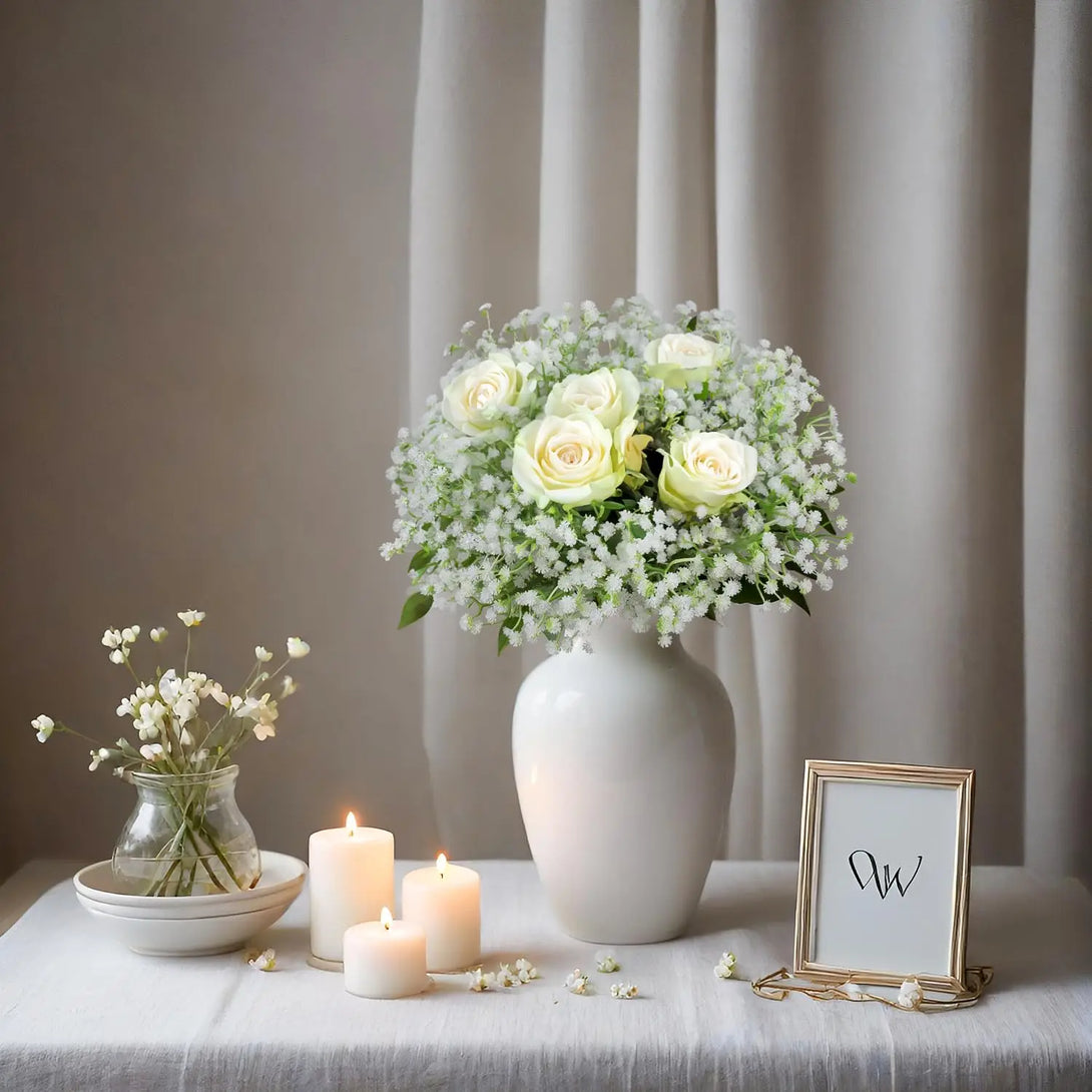 Bébé Souffle Fleurs Artificielles Bouquet Plastique Gypsophile Fausse Fleur Pour Centres de Table De Fête Maison Chambre Décor - CHiCLiKi