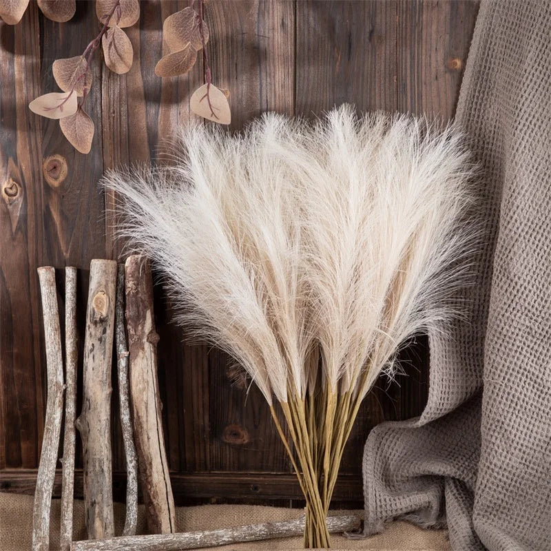 10pcs roseau artificiel ins vent bouquet imitation fleurs Bohème maison salon décor faux roseau décoration de mariage - CHiCLiKi