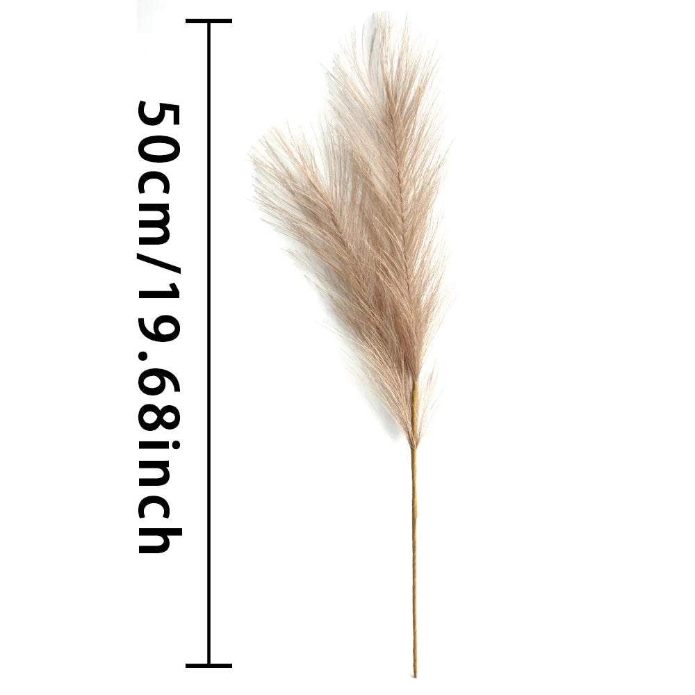 6PCS Artificial Pampas Grass Decor Flowers Fake Plant Reed for DIY Floral Table Arrange Flower Wedding Home Christmas Decoration - CHiCLiKi