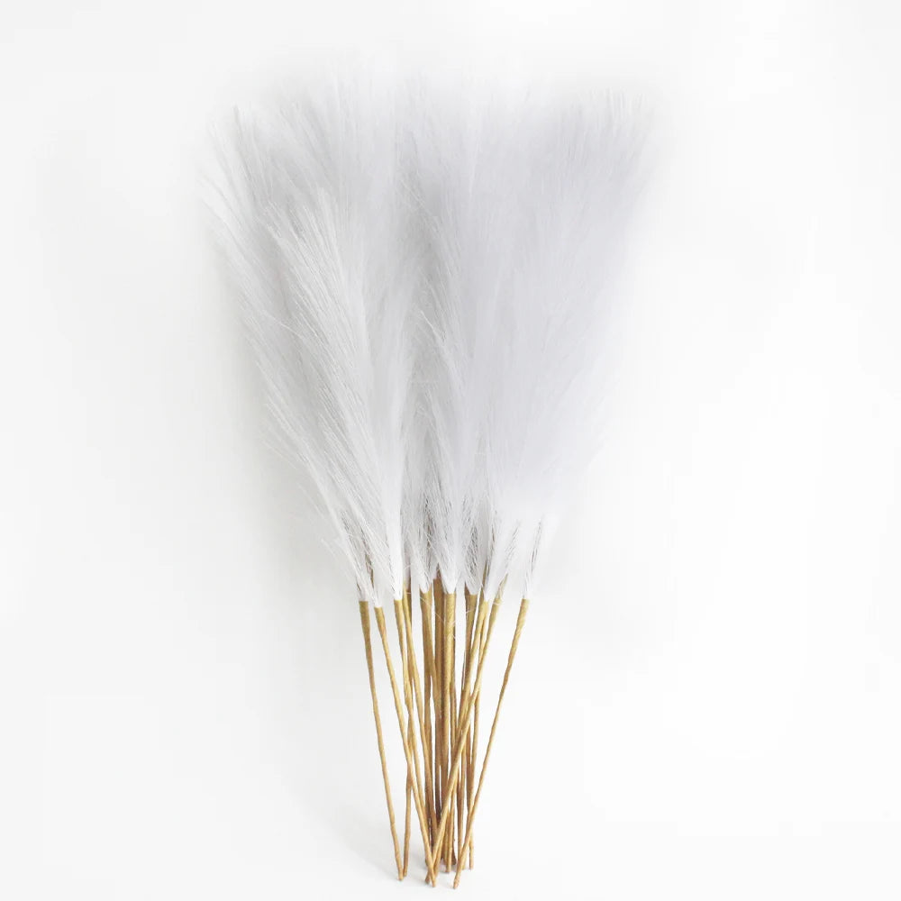 6PCS Artificial Pampas Grass Decor Flowers Fake Plant Reed for DIY Floral Table Arrange Flower Wedding Home Christmas Decoration - CHiCLiKi