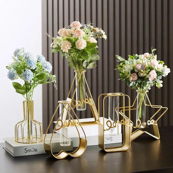 Vase en Verre Géométrique, Vase à Fleurs - CHiCLiKi