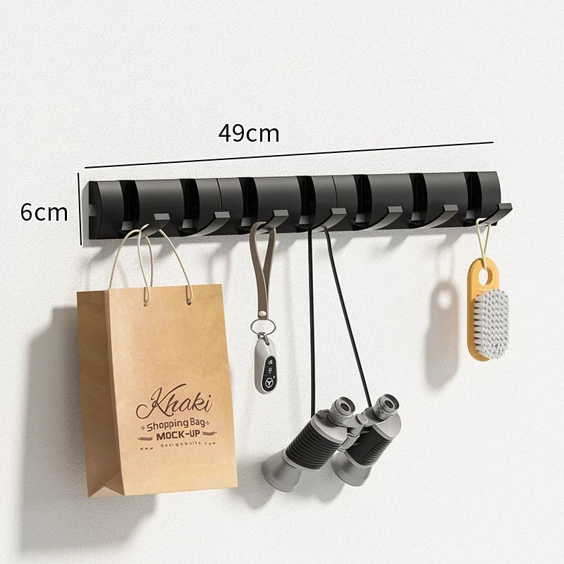 Invisible Wall Mounted Hook Self-adhesive Hook Wall Clothes Hanger Non Punching Hidden Hook Coat Robe Hook for Bathroom 1PCS - CHiCLiKi