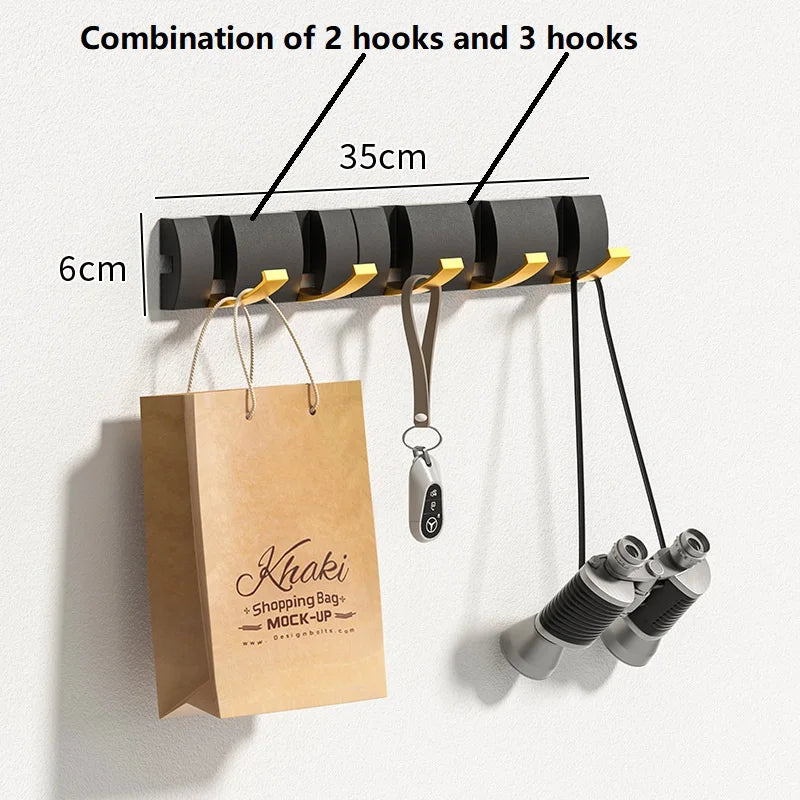 Invisible Wall Mounted Hook Self-adhesive Hook Wall Clothes Hanger Non Punching Hidden Hook Coat Robe Hook for Bathroom 1PCS - CHiCLiKi
