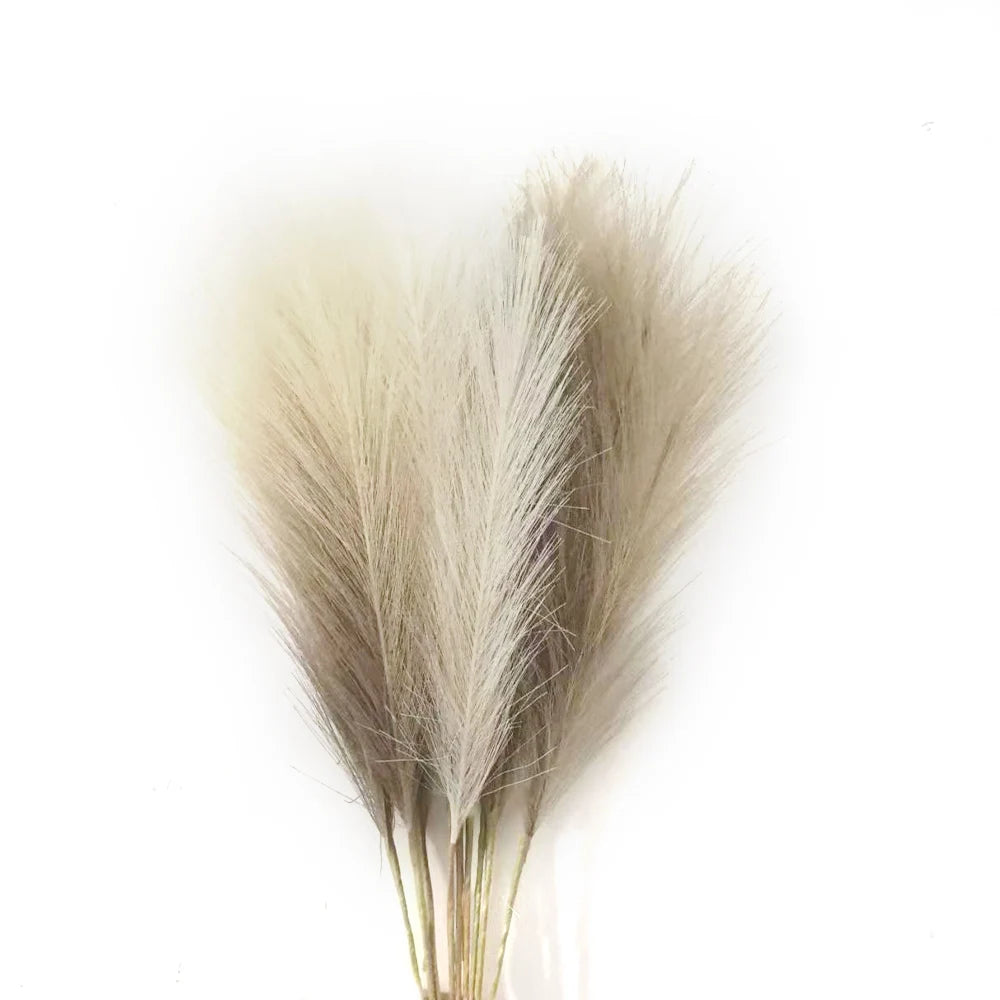 6PCS Artificial Pampas Grass Decor Flowers Fake Plant Reed for DIY Floral Table Arrange Flower Wedding Home Christmas Decoration - CHiCLiKi