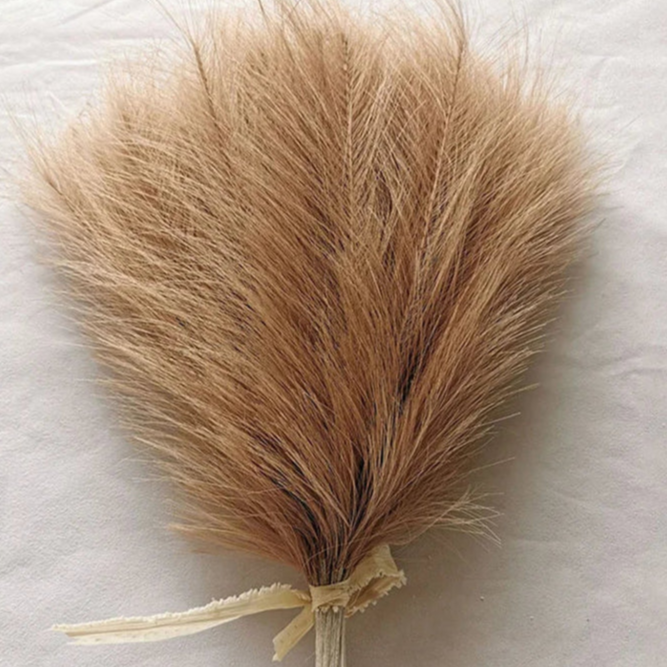Pampas Plumes Marron Foncé - Plume Décoration Café Marron - Pampas Plumes Décoration - Fleurs Coffee - Décoration Salon - Fleurs Artificielles - CHiCLiKi