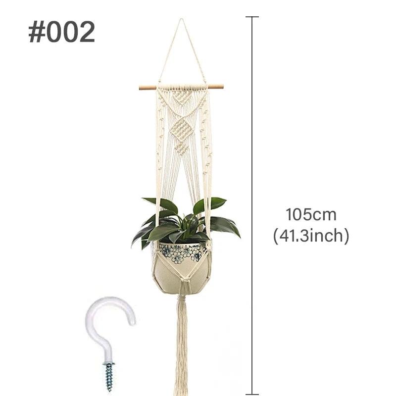 Support Suspendu cintres pour plantes en macramé faits à la main pour Plantes et Fleurs - CHiCLiKi