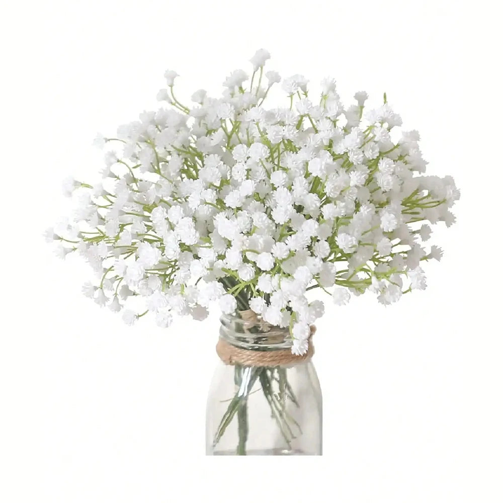 30pcs Artificiel Souffle De Bébé Fleurs Vrai Toucher Gypsophile Approprié Pour Mariage Mariée Fiançailles Maison Ornement Décoration De La Chambre - CHiCLiKi