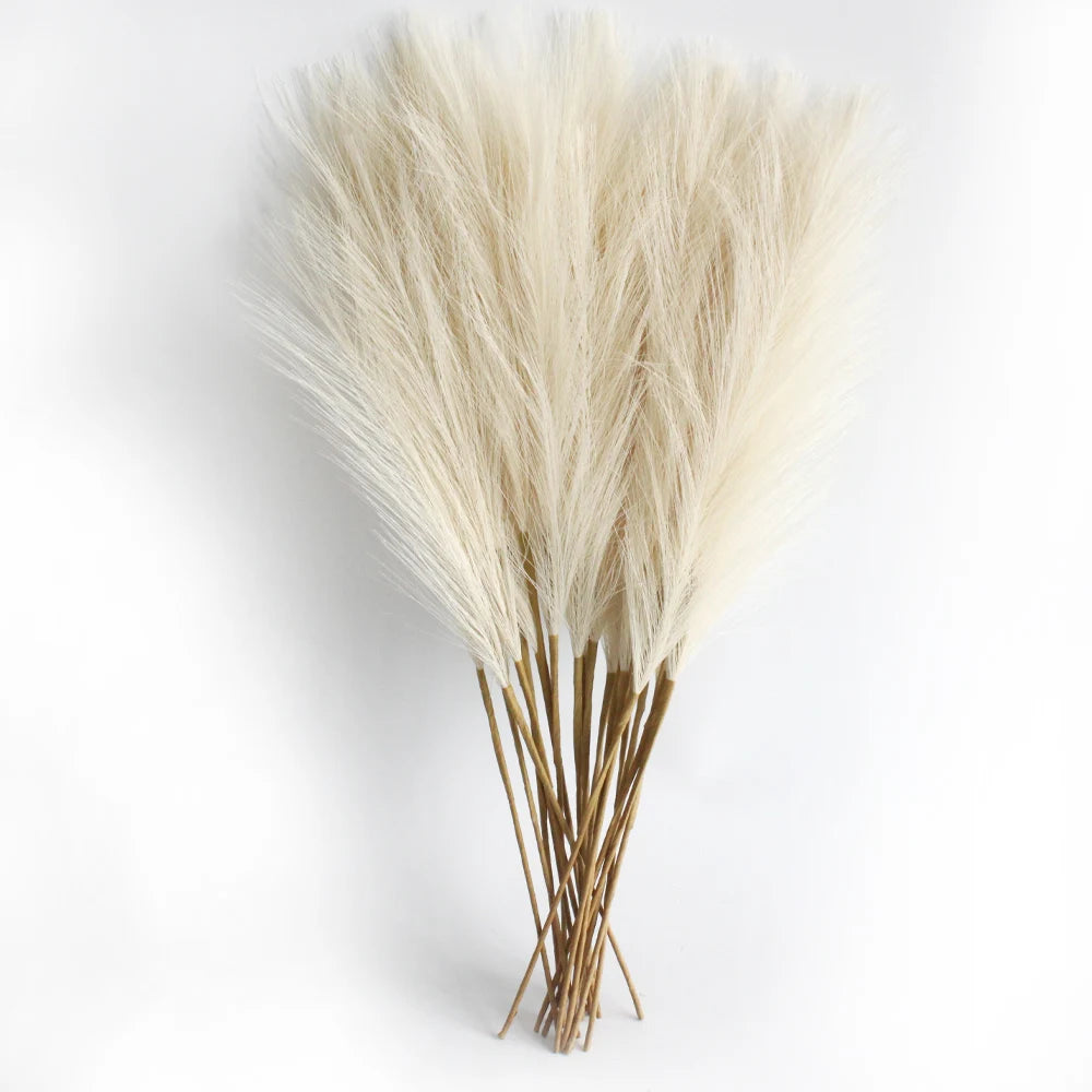 6PCS Artificial Pampas Grass Decor Flowers Fake Plant Reed for DIY Floral Table Arrange Flower Wedding Home Christmas Decoration - CHiCLiKi