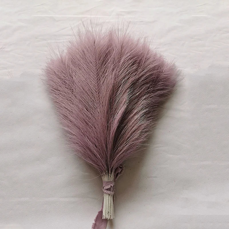 Pampas Plumes Marron Foncé - Plume Décoration Café Marron - Pampas Plumes Décoration - Fleurs Coffee - Décoration Salon - Fleurs Artificielles - CHiCLiKi