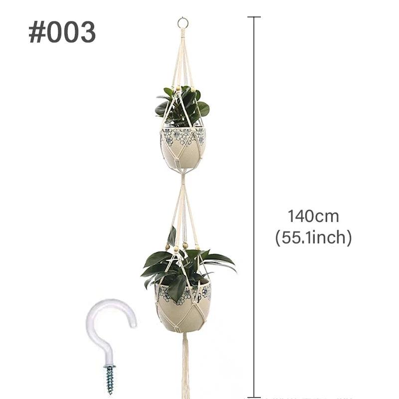 Support Suspendu cintres pour plantes en macramé faits à la main pour Plantes et Fleurs - CHiCLiKi