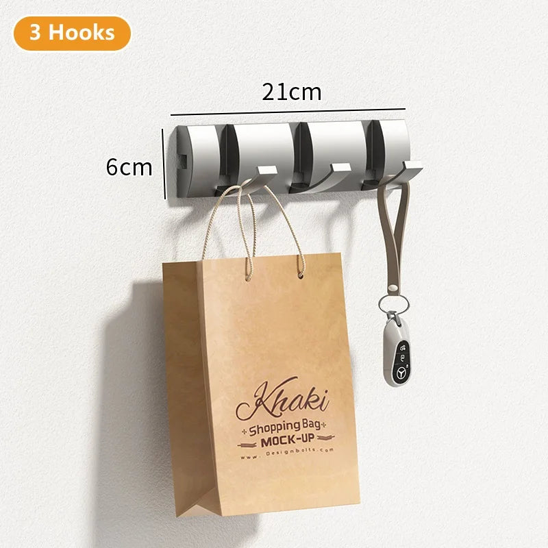 Invisible Wall Mounted Hook Self-adhesive Hook Wall Clothes Hanger Non Punching Hidden Hook Coat Robe Hook for Bathroom 1PCS - CHiCLiKi