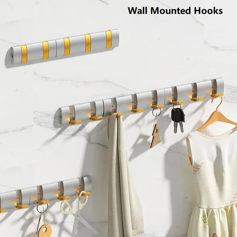 Invisible Wall Mounted Hook Self-adhesive Hook Wall Clothes Hanger Non Punching Hidden Hook Coat Robe Hook for Bathroom 1PCS - CHiCLiKi