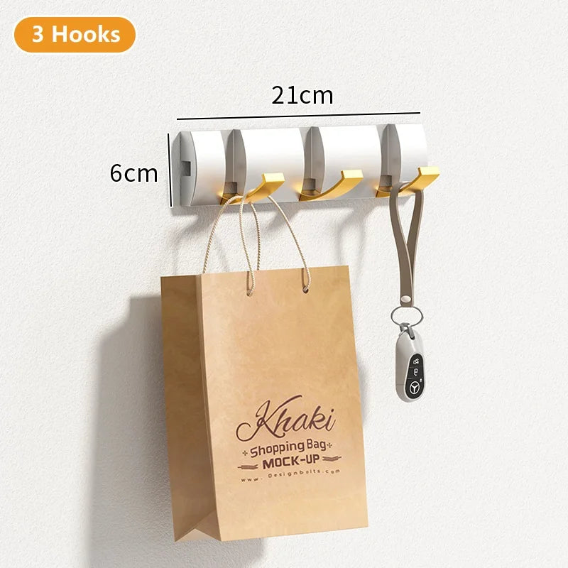 Invisible Wall Mounted Hook Self-adhesive Hook Wall Clothes Hanger Non Punching Hidden Hook Coat Robe Hook for Bathroom 1PCS - CHiCLiKi