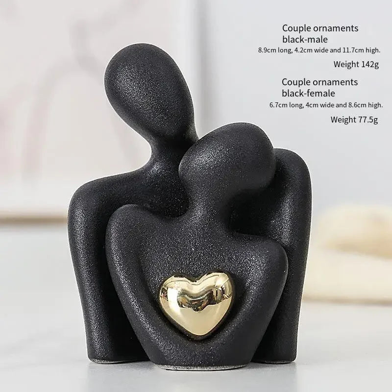 Décoration de chambre pour couples, décoration de meuble TV, cadeau en porcelaine, statue de couple et sculpture romantique, spectacle d’amour, centre de mariage Saint-Valentin, - CHiCLiKi