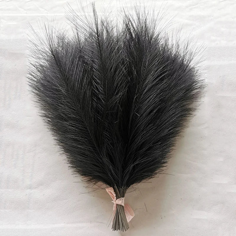 Pampas Plumes Marron Foncé - Plume Décoration Café Marron - Pampas Plumes Décoration - Fleurs Coffee - Décoration Salon - Fleurs Artificielles - CHiCLiKi