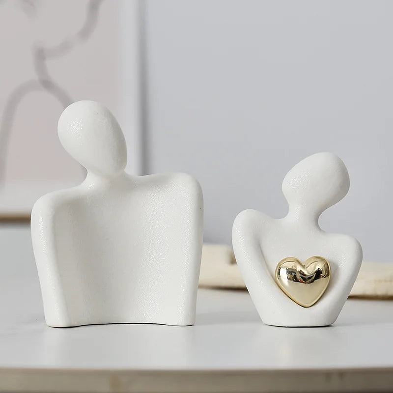 Décoration de chambre pour couples, décoration de meuble TV, cadeau en porcelaine, statue de couple et sculpture romantique, spectacle d’amour, centre de mariage Saint-Valentin, - CHiCLiKi