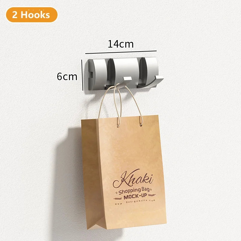 Invisible Wall Mounted Hook Self-adhesive Hook Wall Clothes Hanger Non Punching Hidden Hook Coat Robe Hook for Bathroom 1PCS - CHiCLiKi