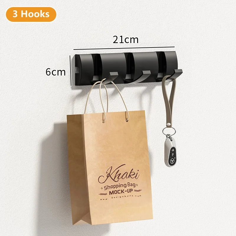 Invisible Wall Mounted Hook Self-adhesive Hook Wall Clothes Hanger Non Punching Hidden Hook Coat Robe Hook for Bathroom 1PCS - CHiCLiKi