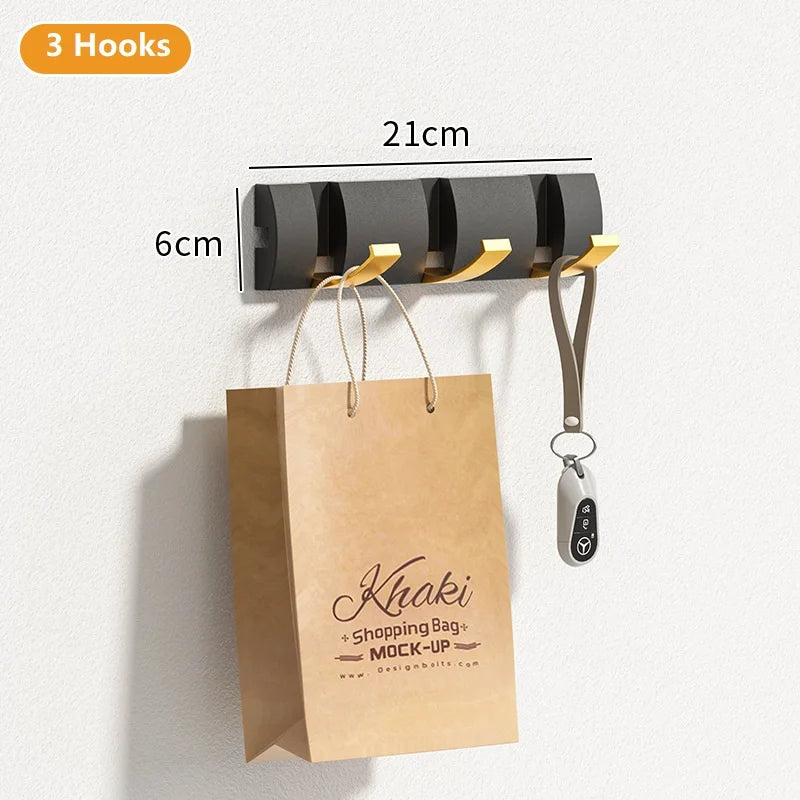 Invisible Wall Mounted Hook Self-adhesive Hook Wall Clothes Hanger Non Punching Hidden Hook Coat Robe Hook for Bathroom 1PCS - CHiCLiKi