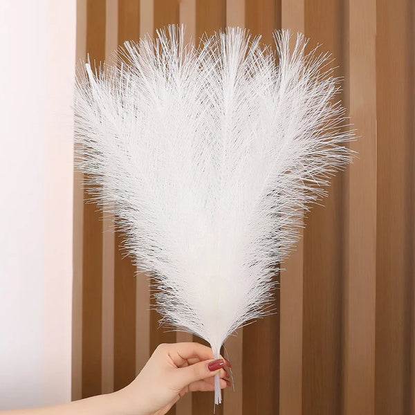 Pampas Plumes Marron Foncé - Plume Décoration Café Marron - Pampas Plumes Décoration - Fleurs Coffee - Décoration Salon - Fleurs Artificielles - CHiCLiKi